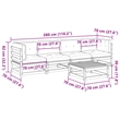 vidaXL 5 Piece Wood Patio Sofa Set in Anthracite