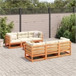 vidaXL 7 Piece Wood Sofa Set in Brown