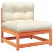 vidaXL 7 Piece Wood Sofa Set in Brown/Cream