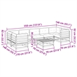 vidaXL 8 Piece Wood Patio Sofa Set in Anthracite