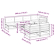 vidaXL 8 Piece Wood Patio Sofa Set in Anthracite