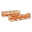 vidaXL 9 Piece Wood Sofa Set in Brown