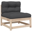 vidaXL 5 Piece Wood Patio Sofa Set in Anthracite