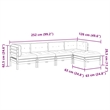 vidaXL 5 Piece Wood Sofa Set in Brown/Cream
