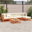 vidaXL 6 Piece Wood Sofa Set in Brown