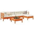 vidaXL Wood Large Sofa Set in Brown