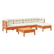 vidaXL Wood Large Sofa Set in Brown