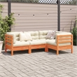 vidaXL 4 Piece Wood Medium Sofa Set in Brown