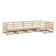 vidaXL 5 Piece Wood Sofa Set in Natural