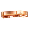 vidaXL 5 Piece Wood Sofa Set in Brown
