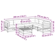 vidaXL 7 Piece Wood Sofa Set in Brown/Cream
