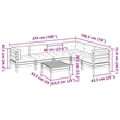 vidaXL 7 Piece Wood Sofa Set in Brown