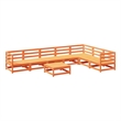 vidaXL Wood Large Sofa Set in Brown
