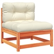 vidaXL Wood Small Sofa Set in Brown/Cream