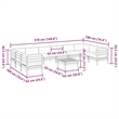 vidaXL 11 Piece Wood Sofa Set in Brown/Cream