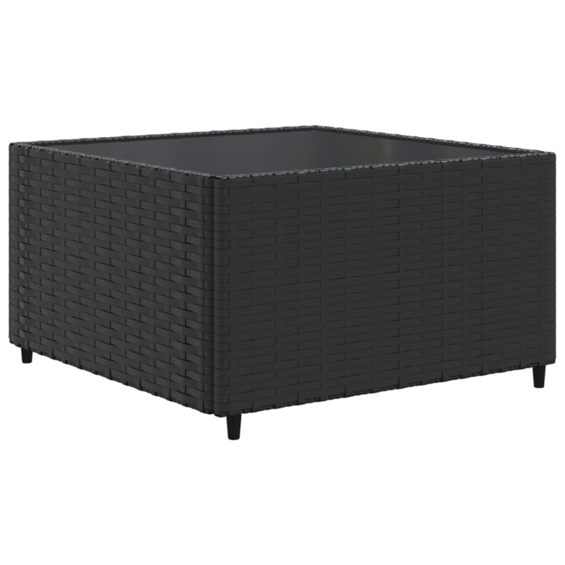 vidaXL 5 Piece Poly Rattan Small Lounge Set in Black
