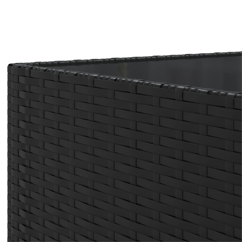 vidaXL 7 Piece Poly Rattan Lounge Set in Black