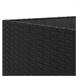 vidaXL 7 Piece Poly Rattan Lounge Set in Black