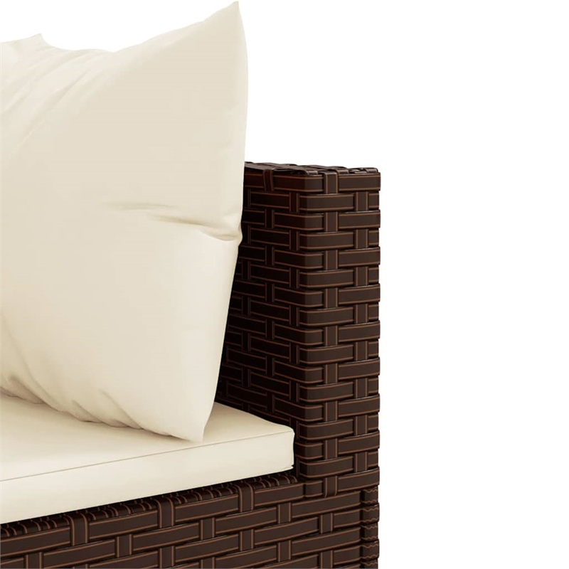 vidaXL 5 Piece Steel Lounge Set in Brown