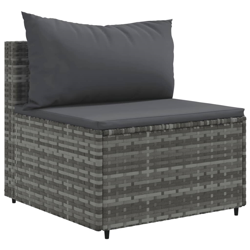 vidaXL 9 Piece Steel Patio Sofa Set in Gray