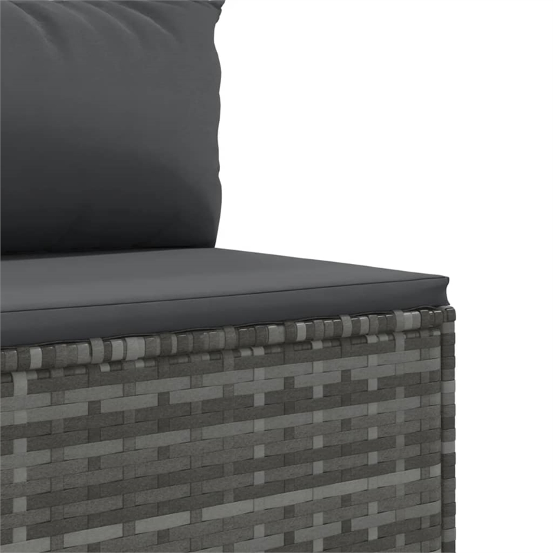 vidaXL 9 Piece Steel Patio Sofa Set in Gray