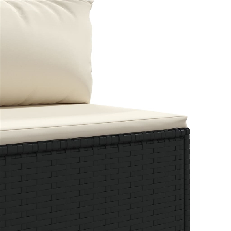 vidaXL 10 Piece Patio Sofa Set in Black/White/Cream
