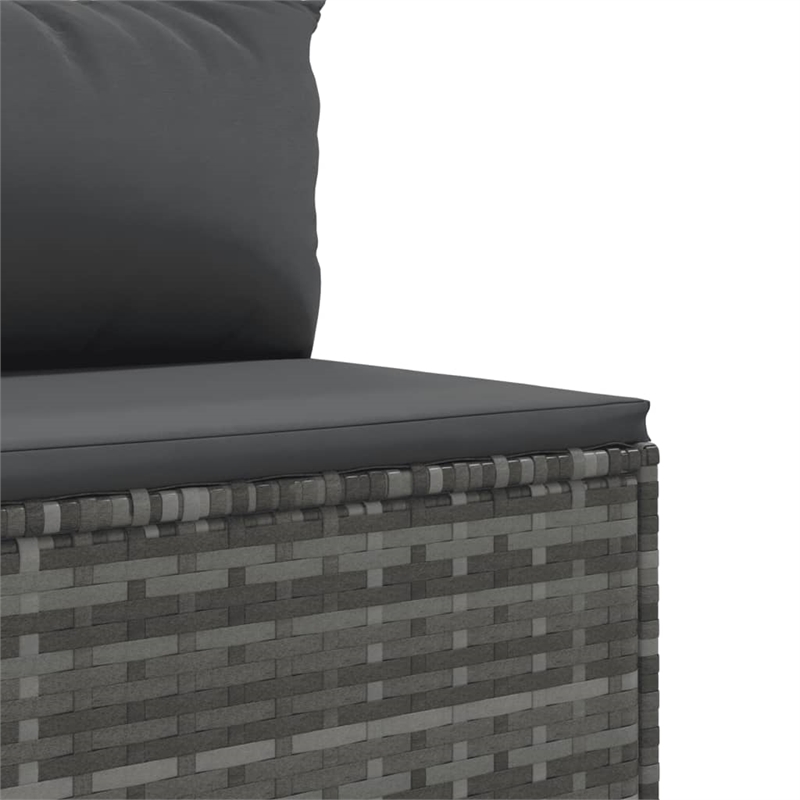 vidaXL 10 Piece Steel Large Patio Sofa Set in Gray