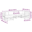 vidaXL Wood Sofa Set in Anthracite