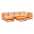 vidaXL Wood Large Sofa Set in Brown