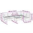 vidaXL Wood Large Sofa Set in Brown