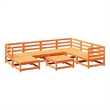 vidaXL Wood Large Sofa Set in Brown