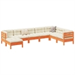 vidaXL 8 Piece Wood Sofa Set in Brown