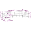 vidaXL 8 Piece Wood Sofa Set in Brown