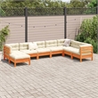 vidaXL 8 Piece Wood Sofa Set in Brown