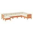 vidaXL 8 Piece Wood Sofa Set in Brown
