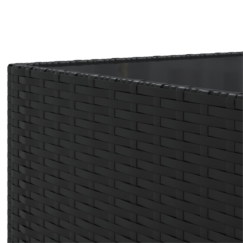 vidaXL 7 Piece Poly Rattan Lounge Set in Black