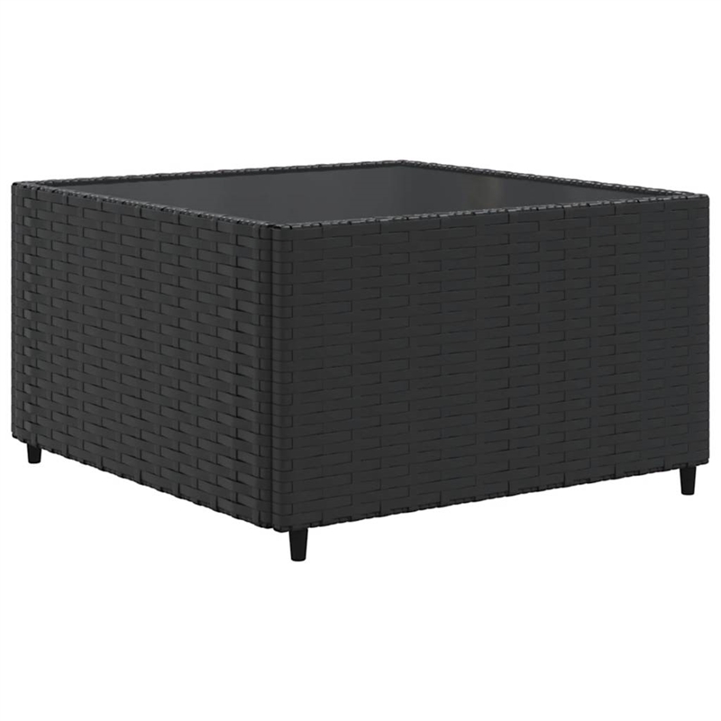 vidaXL 7 Piece Poly Rattan Lounge Set in Black