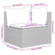 vidaXL 10 Piece Lounge Set in Black/White/Cream