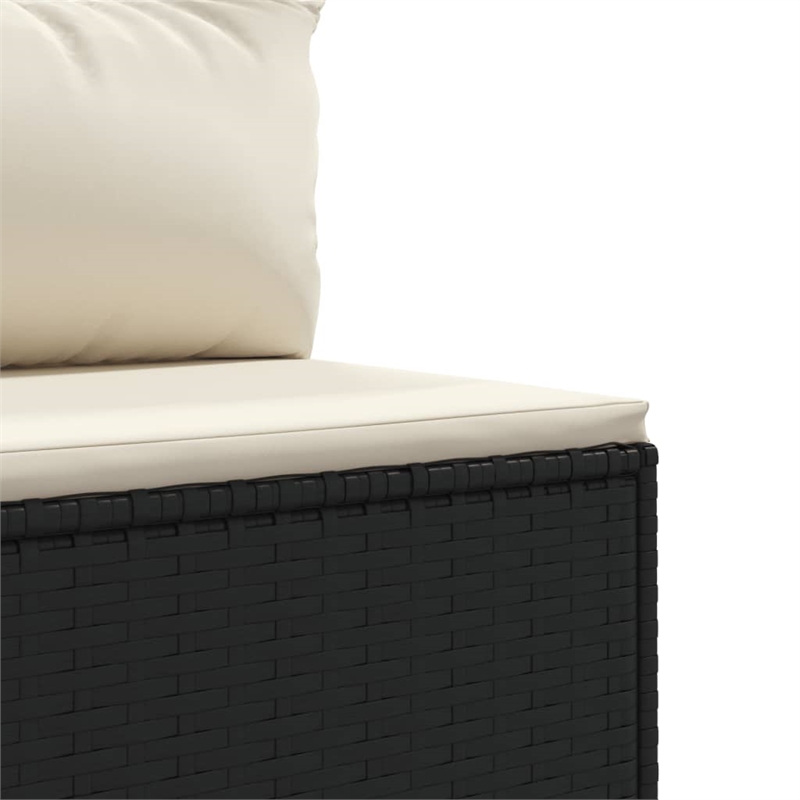 vidaXL 10 Piece Lounge Set in Black/White/Cream