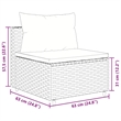 vidaXL 10 Piece Steel Lounge Set in White/Brown/Cream