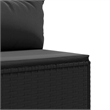 vidaXL 9 Piece Steel Small Patio Sofa Set in Black