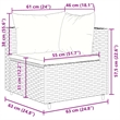 vidaXL 11 Piece Poly Rattan Patio Sofa Set in Black/White/Cream