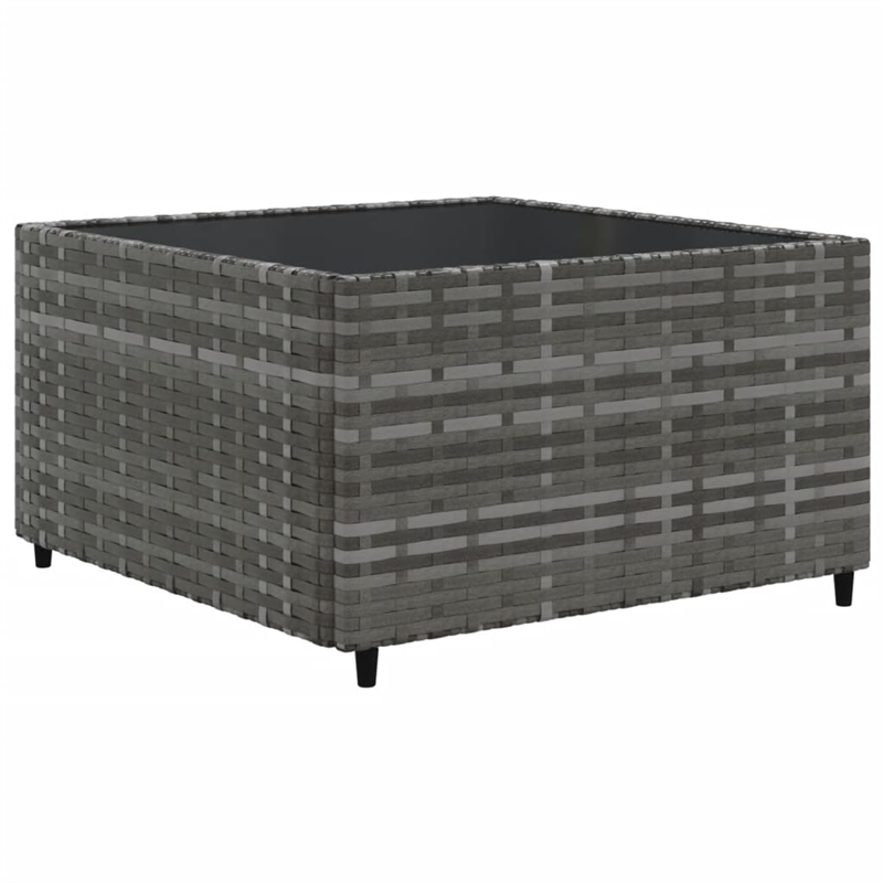 vidaXL 11 Piece Poly Rattan Patio Sofa Set in Gray