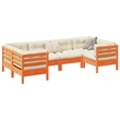 vidaXL 6 Piece Wood Sofa Set in Brown
