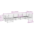 vidaXL 7 Piece Wood Large Sofa Set in Natural