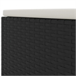 vidaXL 4 Piece Steel Lounge Set in Black/Cream