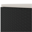 vidaXL 5 Piece Steel Sofa Black/White/Cream