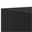 vidaXL 5 Piece Poly Rattan Lounge Set in Black/Blue