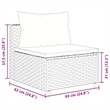 vidaXL 7 Piece Poly Rattan Lounge Set in Green/Brown