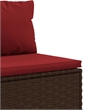 vidaXL 6 Piece Lounge Set in Red/Brown